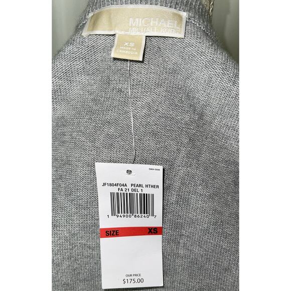 Michael Michael Kors long Sleeve Grey Cold Shoulder Sweater Dress Size XS - Picture 11 of 12